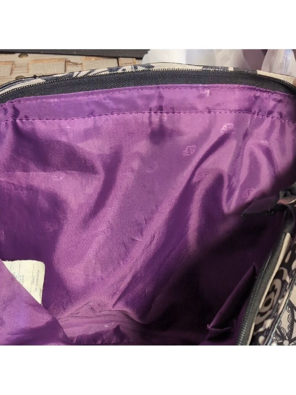 Paisley Print & Purple Liner Travel Bag By American Tourister - Picture 11 of 16